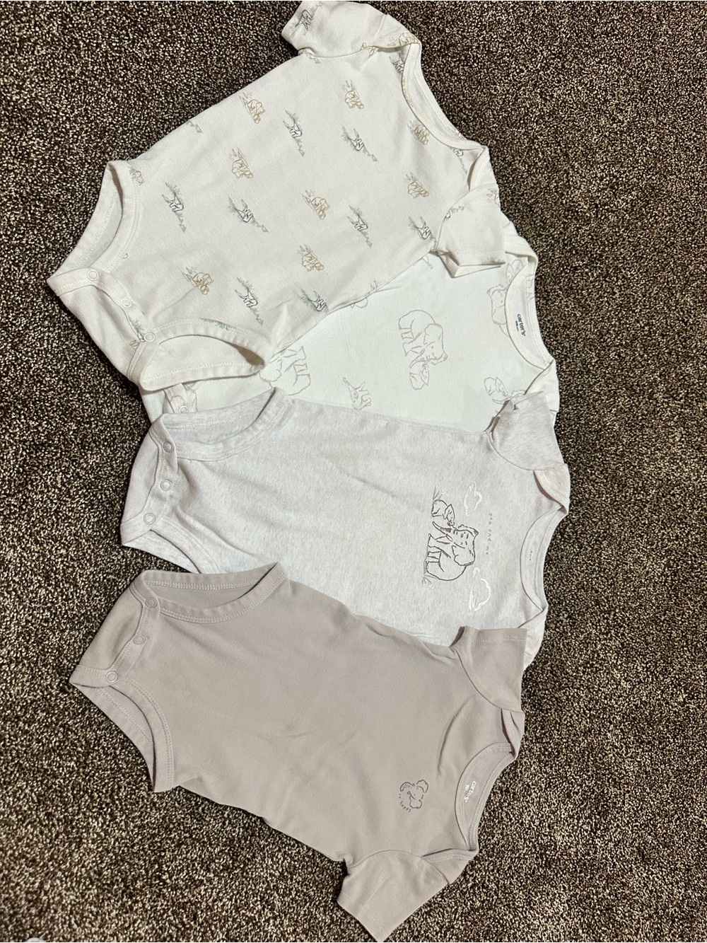 Neutral Graphic Baby One-Piece Bodysuits - 4 Pack